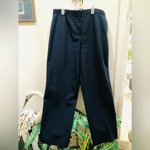 White Stag Petite Dark Navy Pinstriped Pants